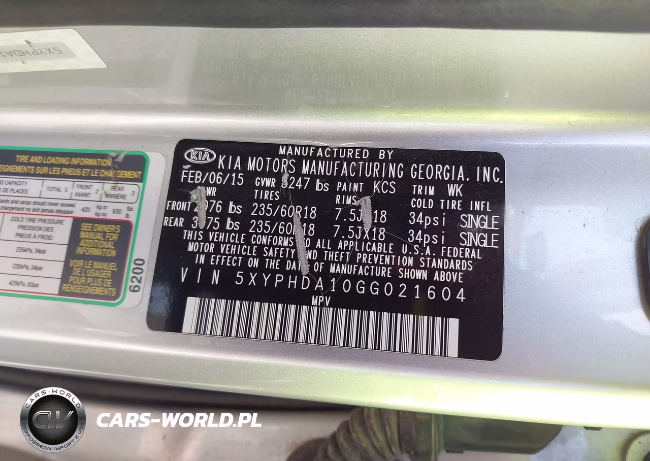 2016 Kia Sorento 2.0T Ex VIN:5XYPHDA10GG021604 - 9