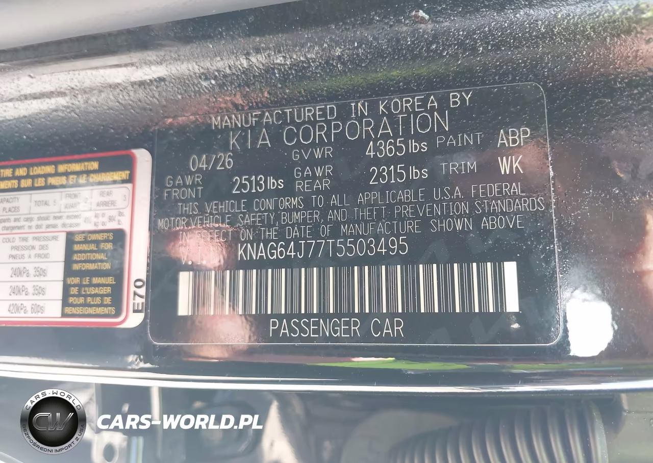 2026 Kia K5 Gt-Line Fwd VIN:KNAG64J77T5503495 - 9