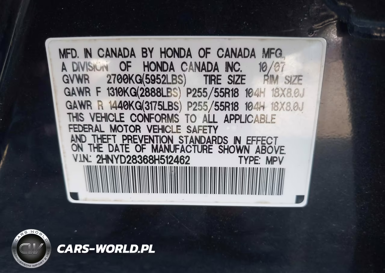 2008 Acura Mdx Technology Package VIN:2HNYD28368H512462 - 9