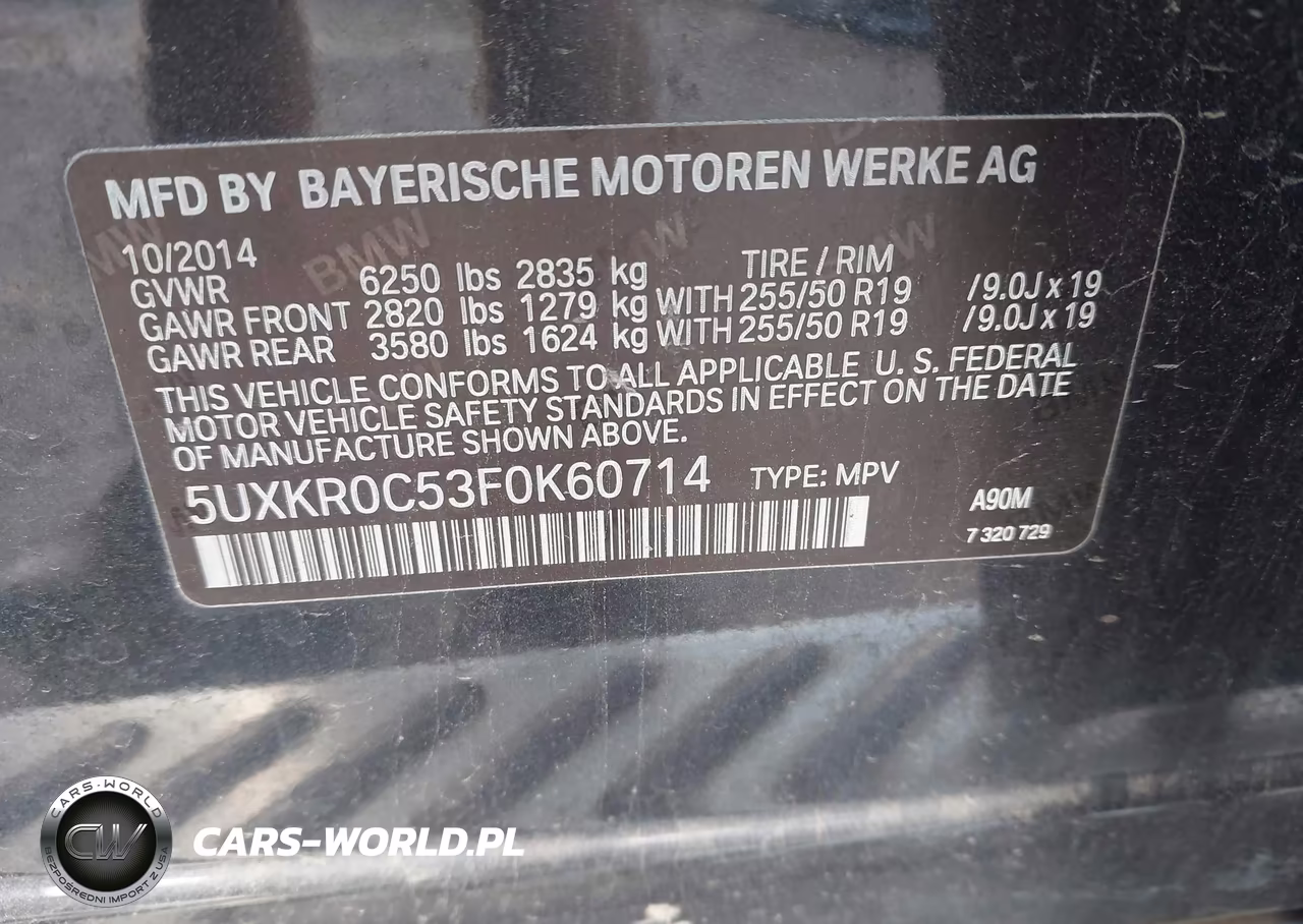 2015 BMW X5 xDrive35I VIN:5UXKR0C53F0K60714 - 9