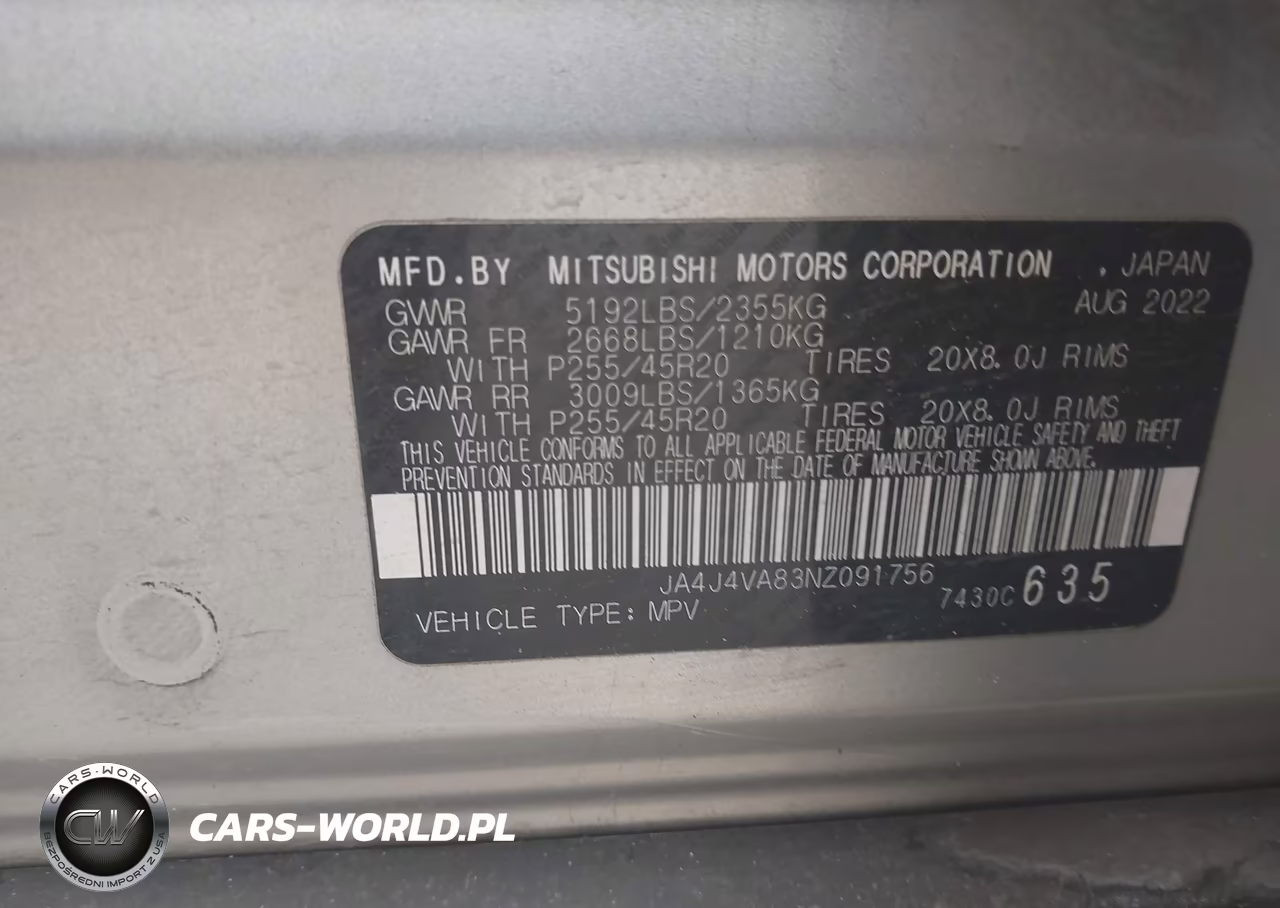 2022 Mitsubishi Outlander Sel 2.5 S-Awc-Sel Launch Edition S-Awc-Sel Special Edition S-Awc VIN:JA4J4VA83NZ091756 - 9