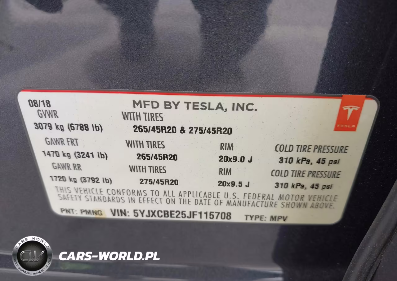 2018 Tesla Model X 100D-75D-P100D VIN:5YJXCBE25JF115708 - 9