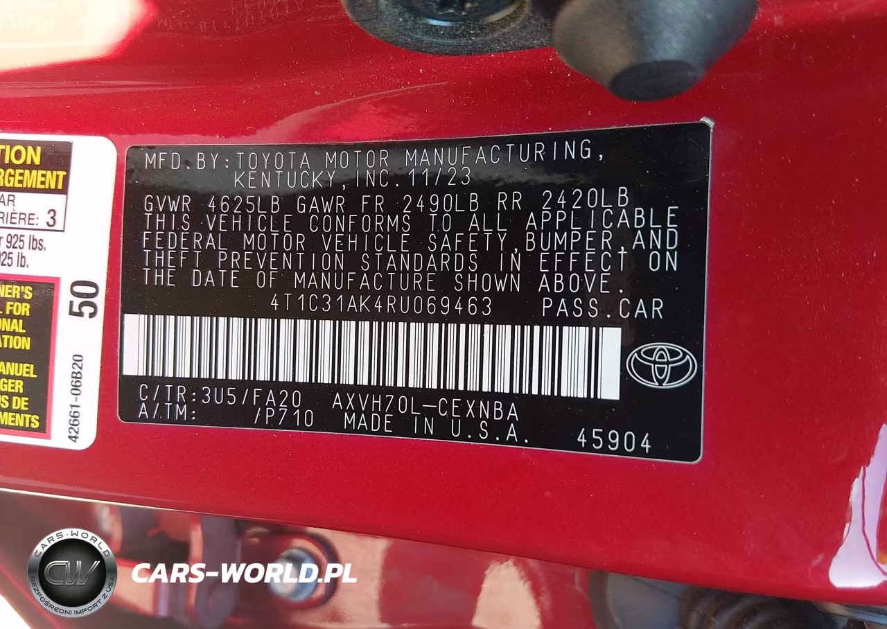 2024 Toyota Camry Hybrid Le VIN:4T1C31AK4RU069463 - 9