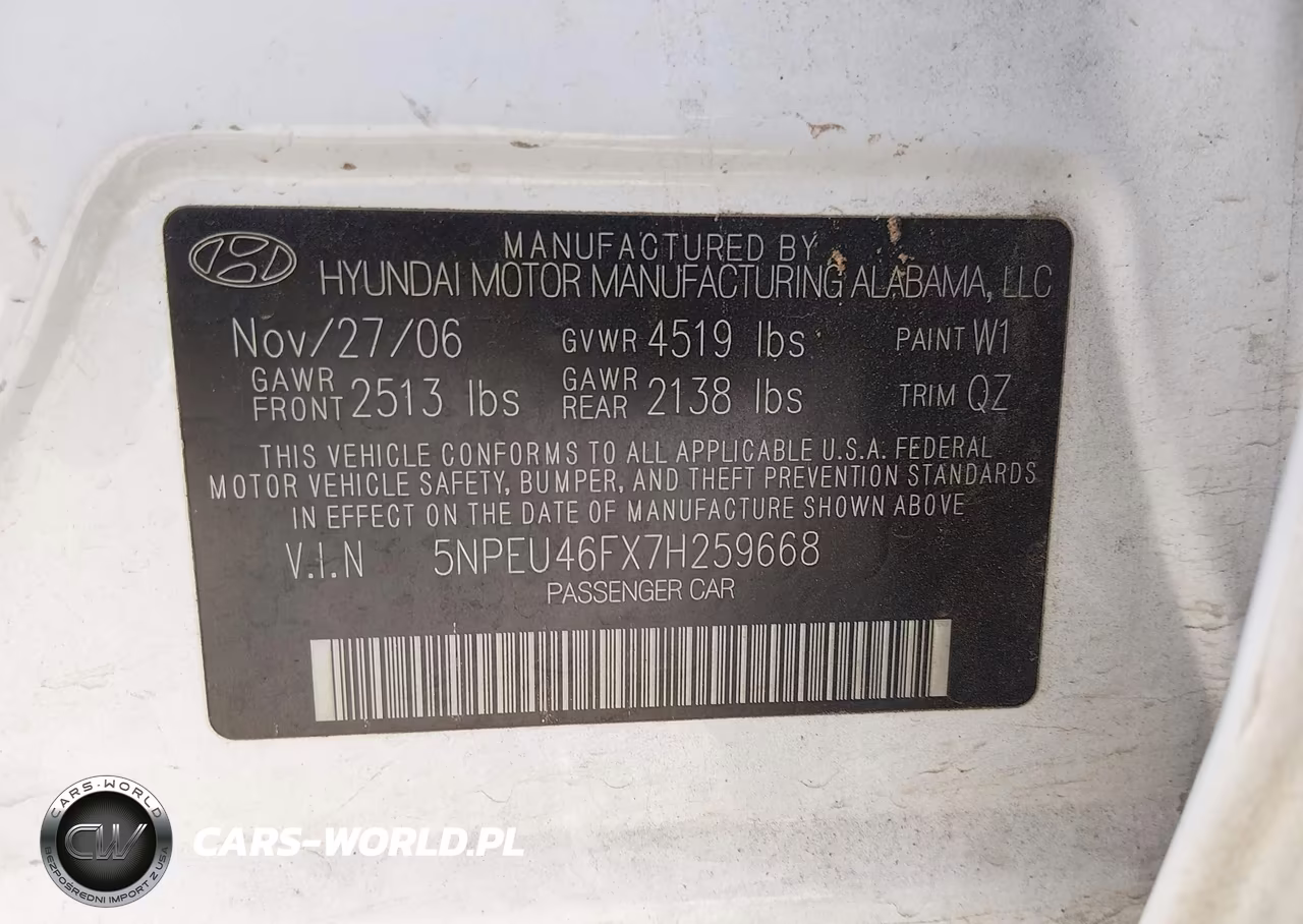 2007 Hyundai Sonata Limited-Se V6 VIN:5NPEU46FX7H259668 - 9