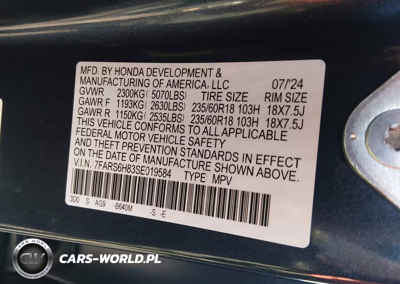 2025 Honda Cr-V Sport-L VIN:7FARS6H83SE019584 - 9