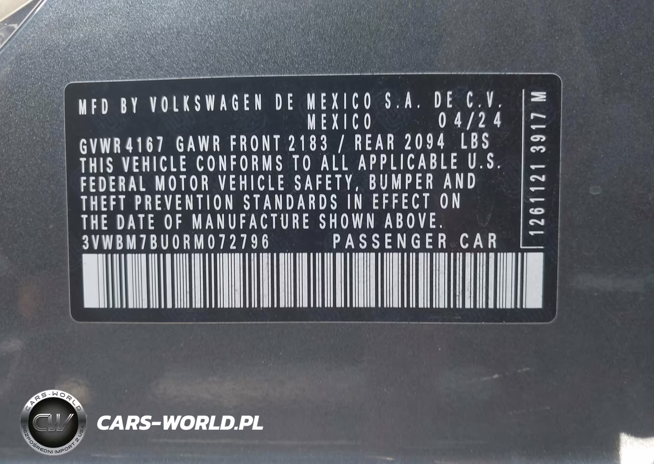 2024 Volkswagen Jetta 1.5T Sport VIN:3VWBM7BU0RM072796 - 9
