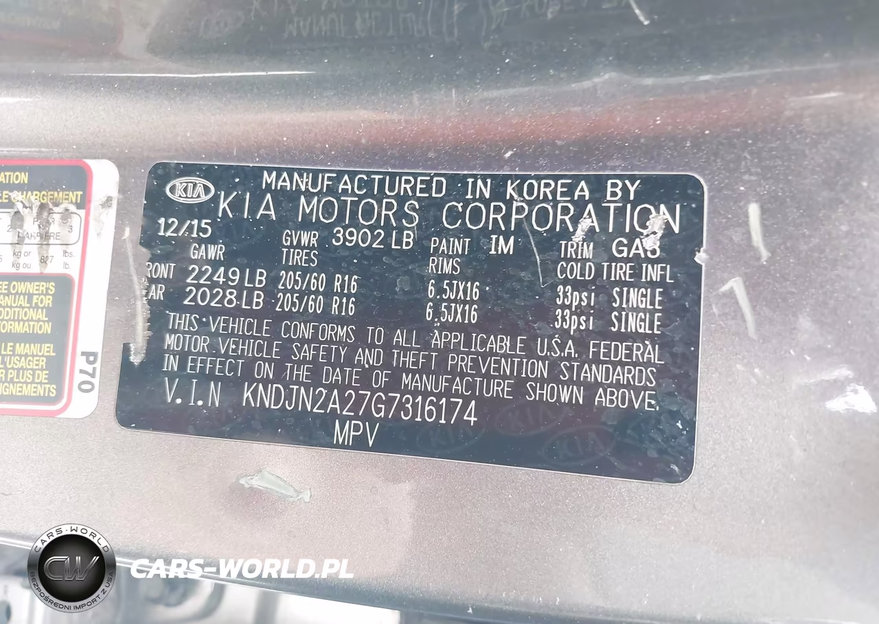2016 Kia Soul VIN:KNDJN2A27G7316174 - 9