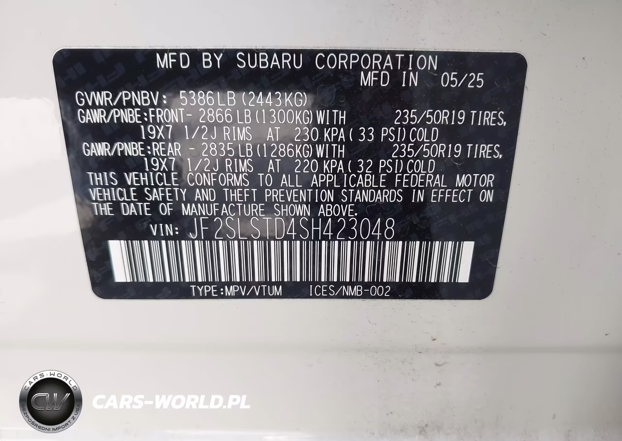2025 Subaru Forester Touring Hybrid VIN:JF2SLSTD4SH423048 - 9