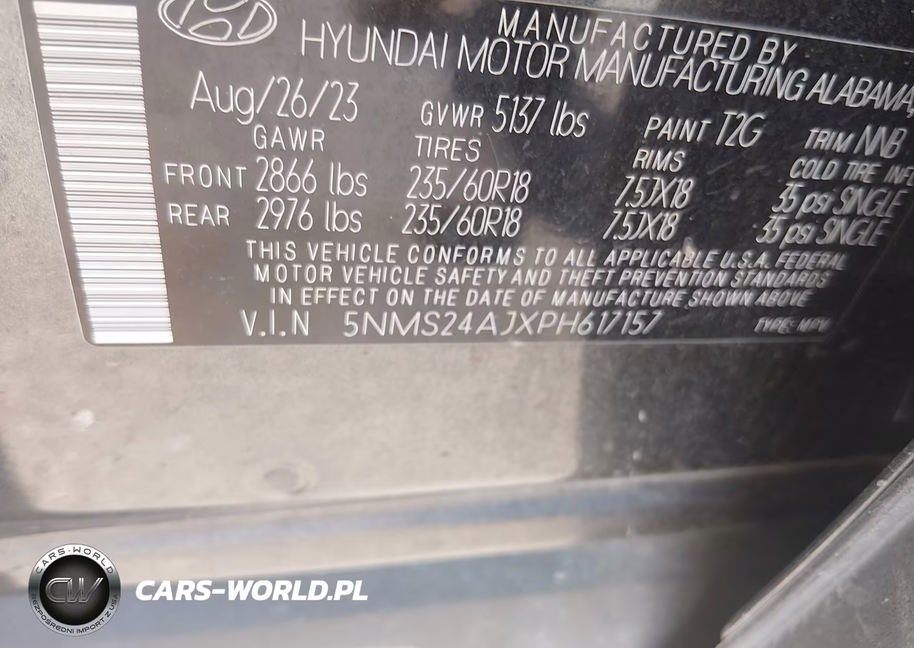 2023 Hyundai Santa Fe Sel VIN:5NMS24AJXPH617157 - 9