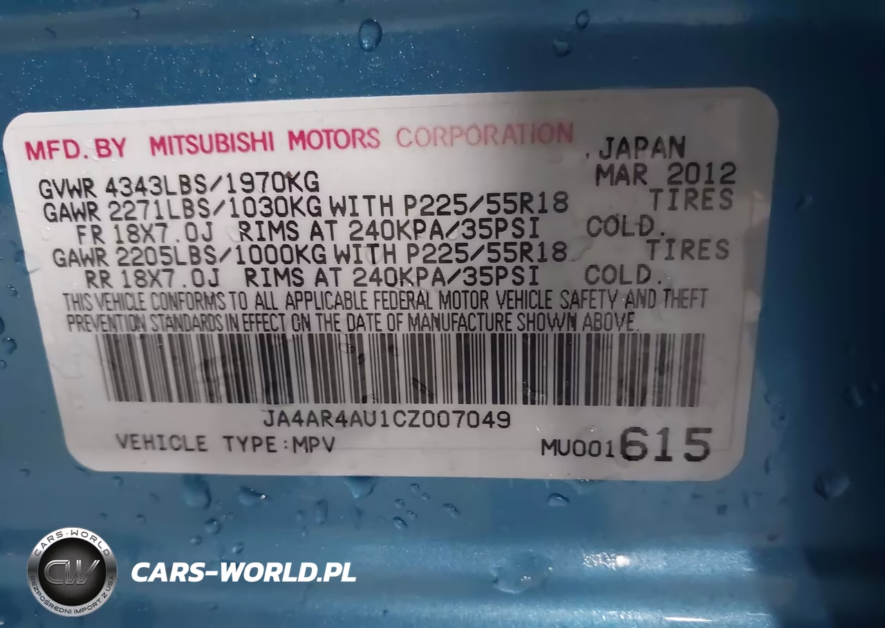 2012 Mitsubishi Outlander Sport Se VIN:JA4AR4AU1CZ007049 - 9