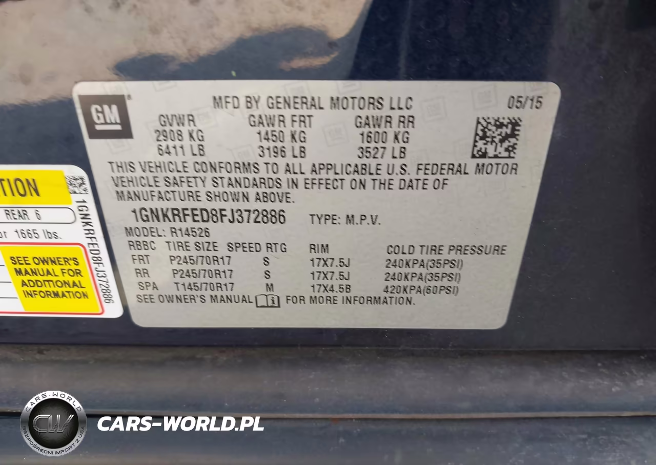 2015 Chevrolet Traverse Ls VIN:1GNKRFED8FJ372886 - 9
