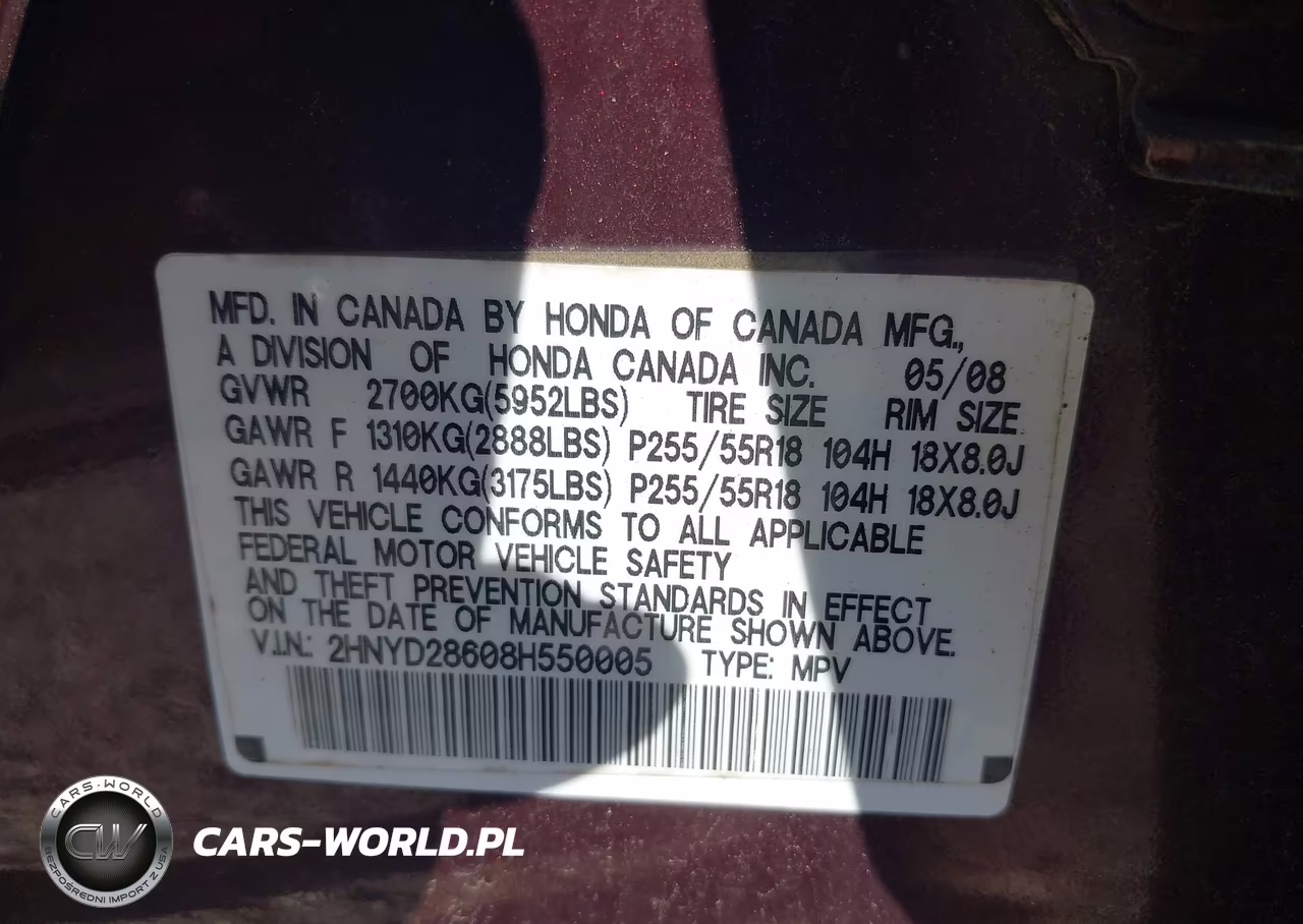 2008 Acura Mdx Technology Package VIN:2HNYD28608H550005 - 9