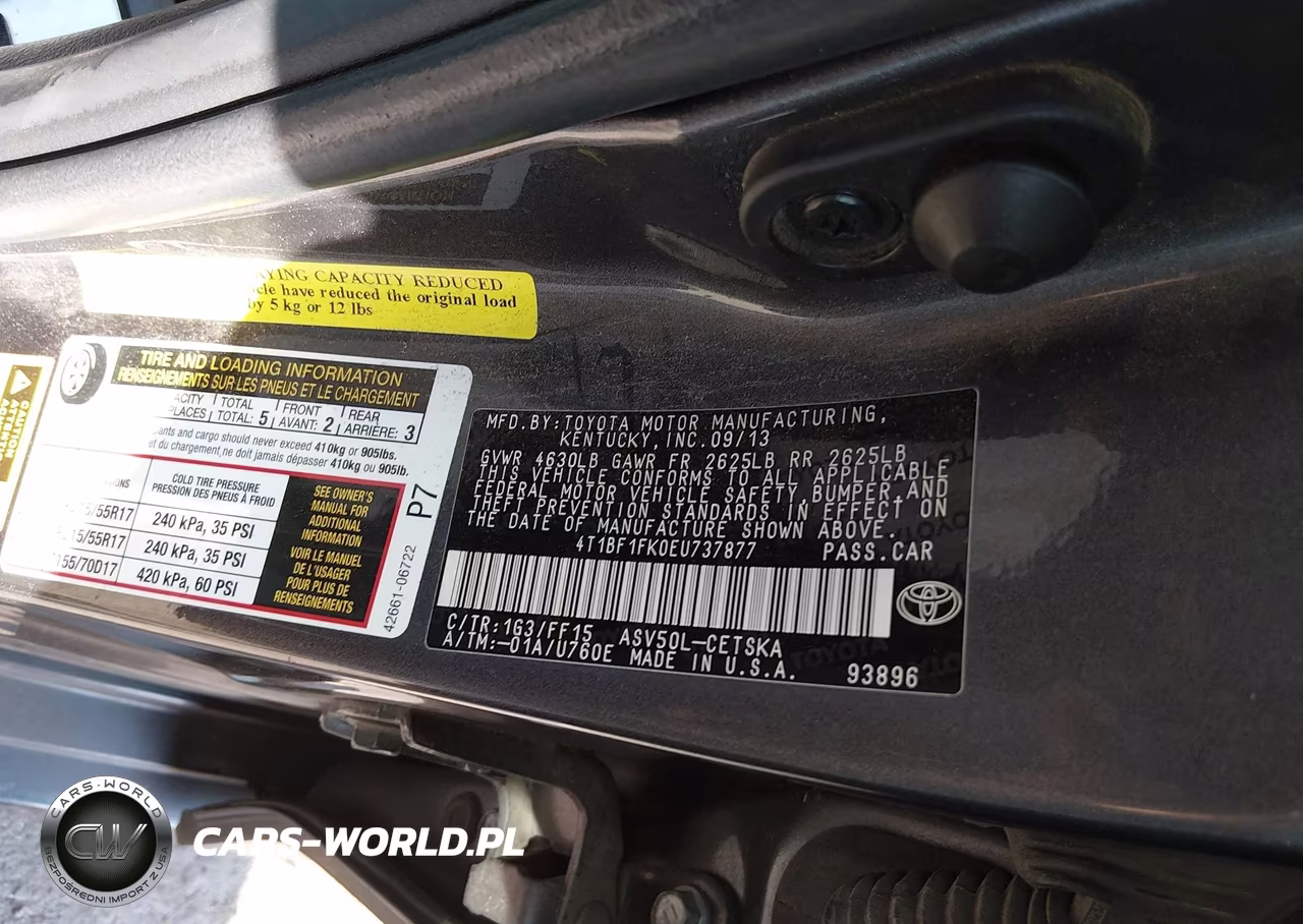 2014 Toyota Camry Se VIN:4T1BF1FK0EU737877 - 9