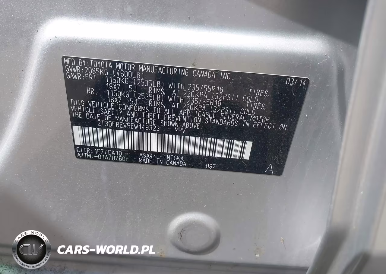 2014 Toyota Rav4 Limited VIN:2T3DFREV5EW149323 - 9