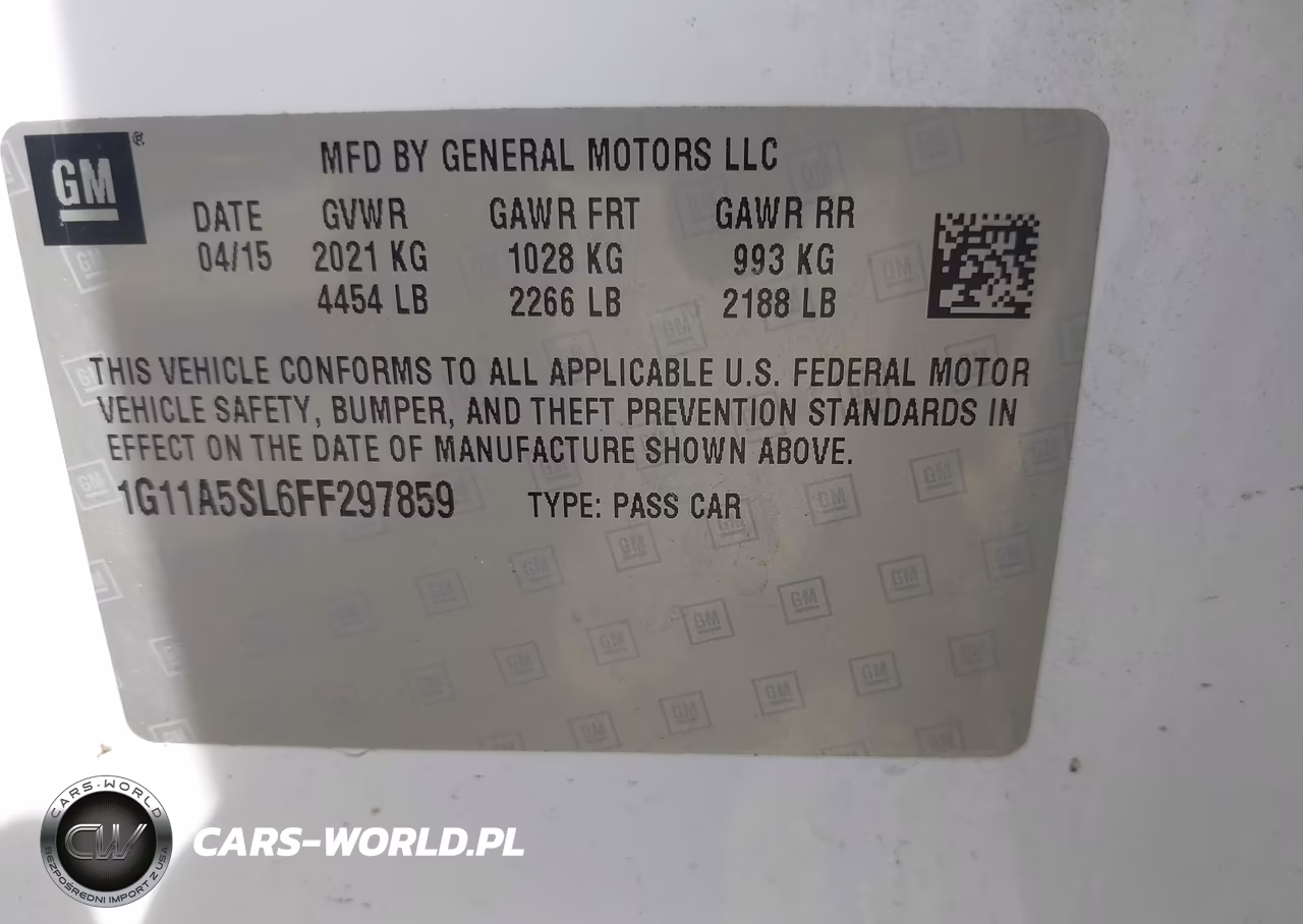2015 Chevrolet Malibu 1Fl VIN:1G11A5SL6FF297859 - 9