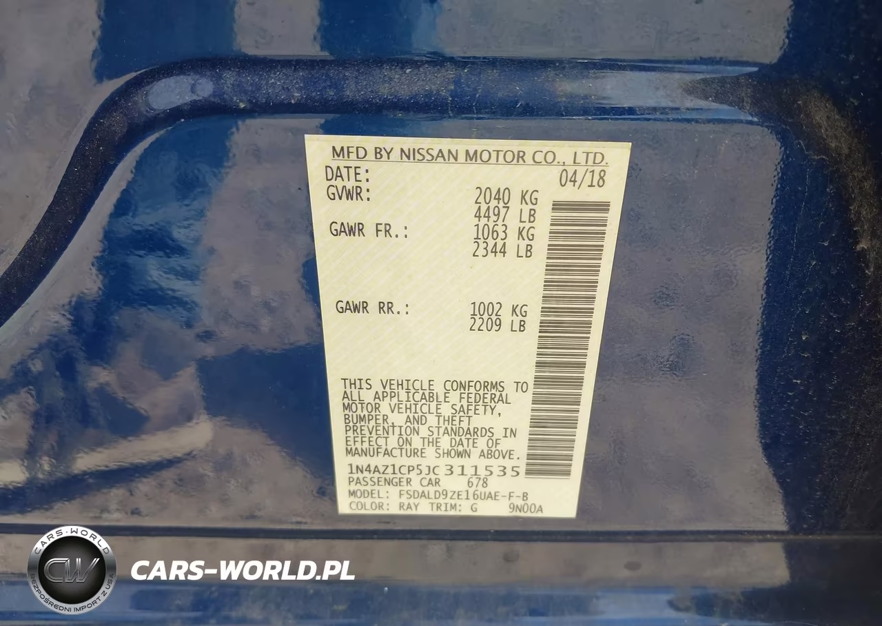 2018 Nissan Leaf Sv VIN:1N4AZ1CP5JC311535 - 9