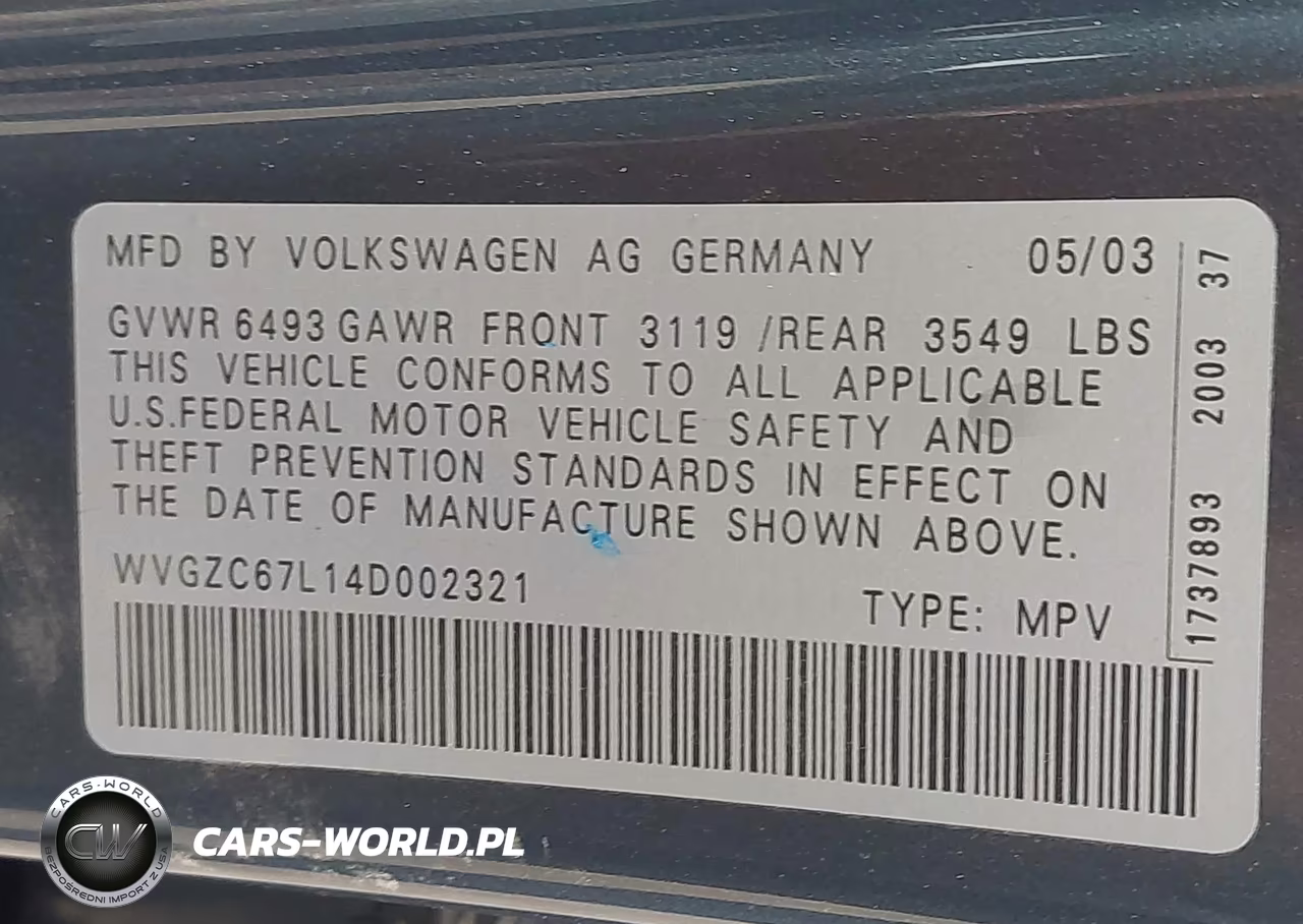 2004 Volkswagen Touareg V6 VIN:WVGZC67L14D002321 - 9