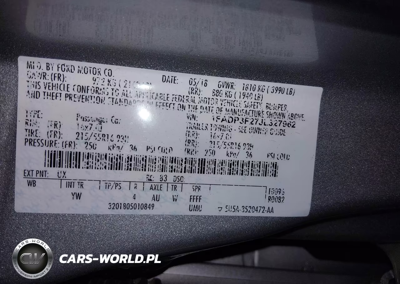 2018 Ford Focus Se VIN:1FADP3F27JL327962 - 9