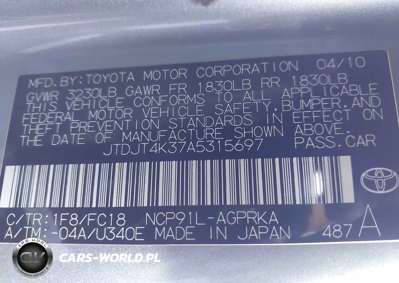 2010 Toyota Yaris VIN:JTDJT4K37A5315697 - 9
