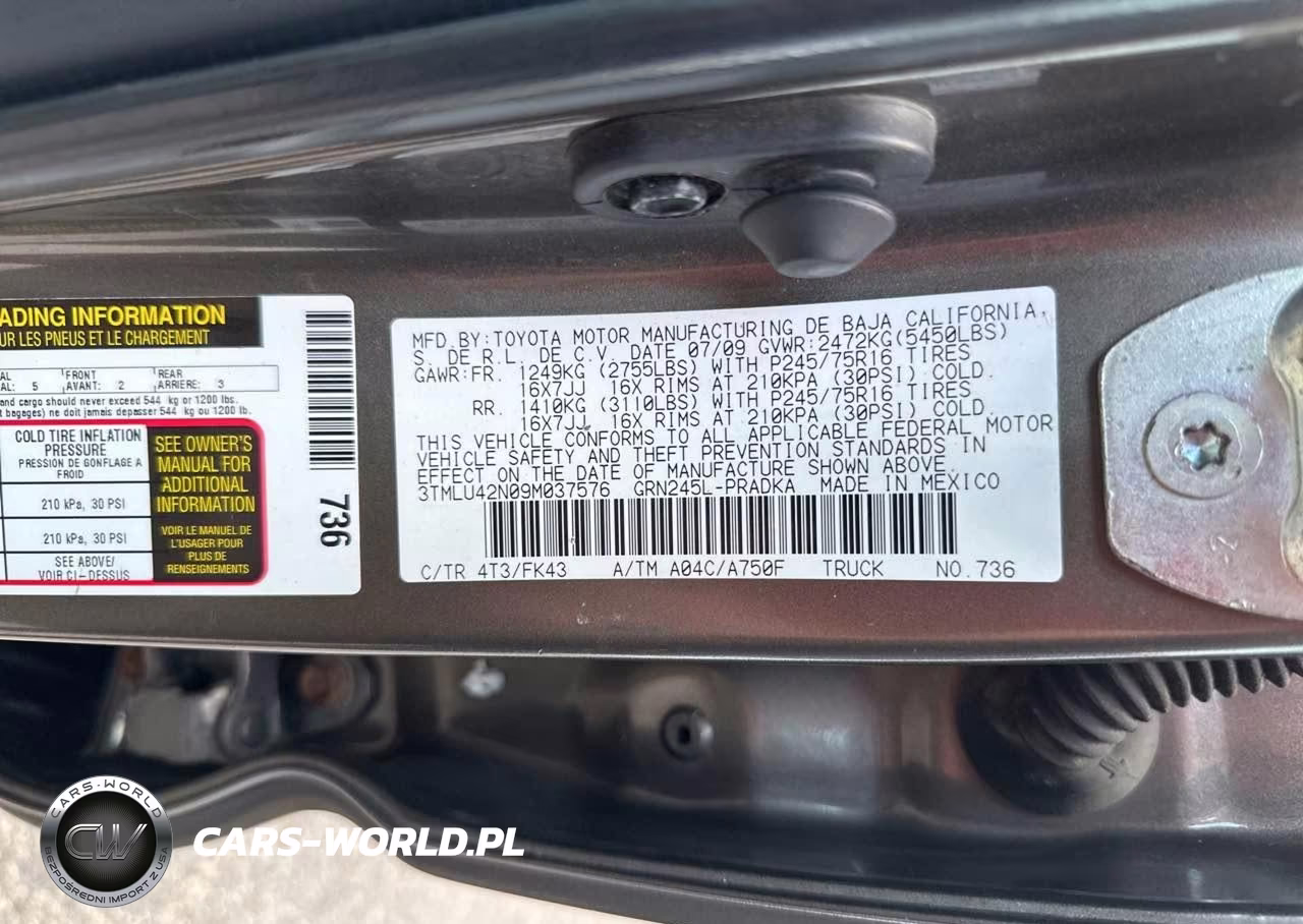 2009 Toyota Tacoma V6 VIN:3TMLU42N09M037576 - 9