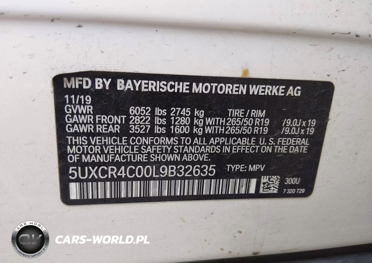 2020 BMW X5 Sdrive40I VIN:5UXCR4C00L9B32635 - 9
