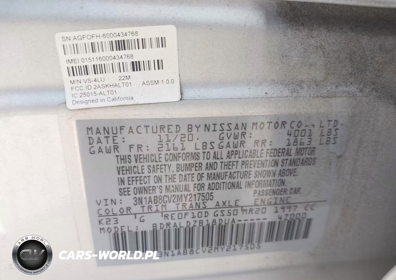2021 Nissan Sentra Sv Xtronic Cvt VIN:3N1AB8CV2MY217505 - 9