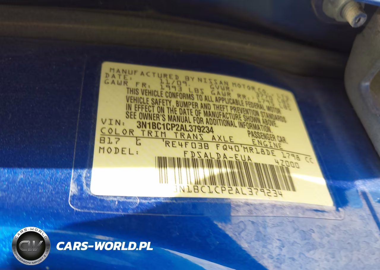 2010 Nissan Versa 1.8S VIN:3N1BC1CP2AL379234 - 9