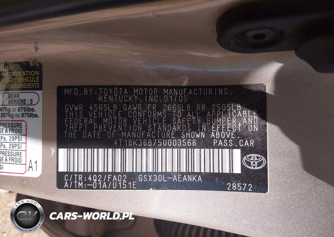 2005 Toyota Avalon Xl VIN:4T1BK36B75U003566 - 9