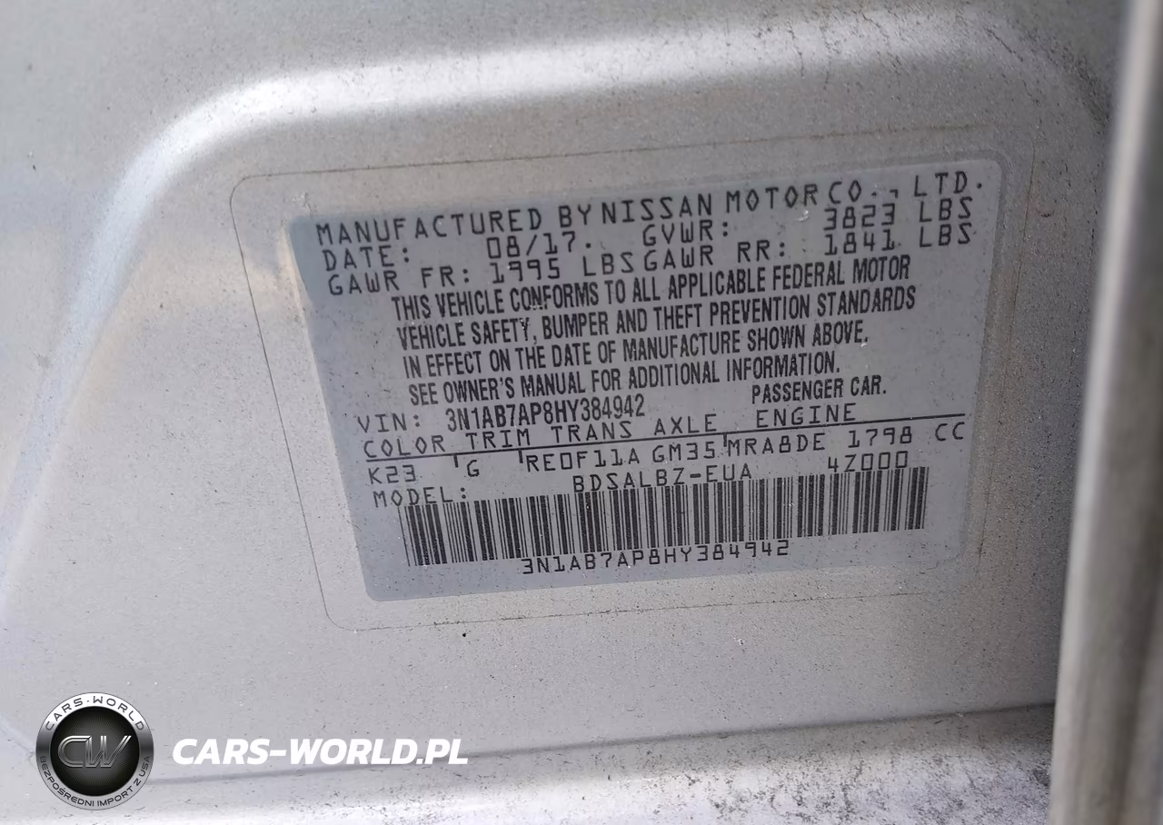 2017 Nissan Sentra S VIN:3N1AB7AP8HY384942 - 9