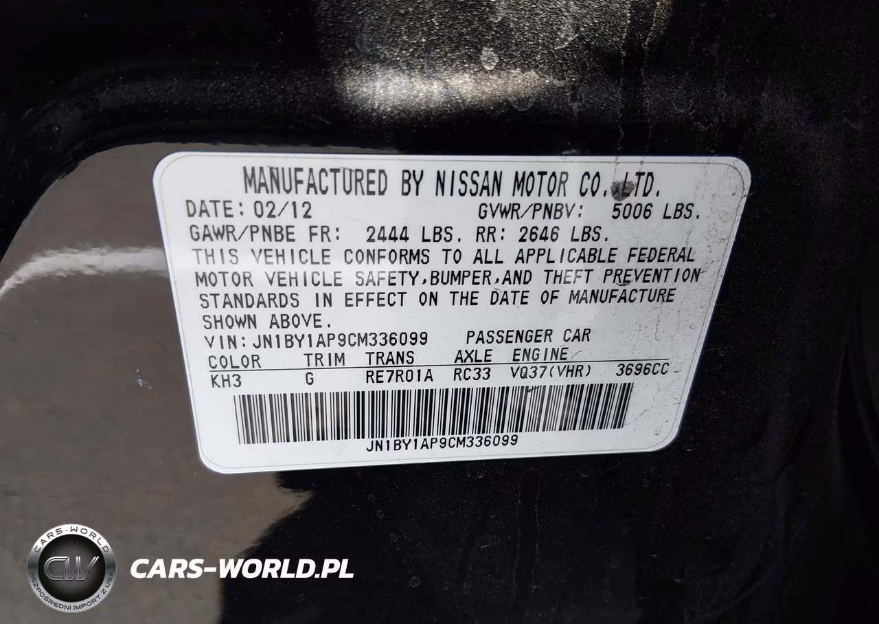 2012 Infiniti M37 VIN:JN1BY1AP9CM336099 - 9