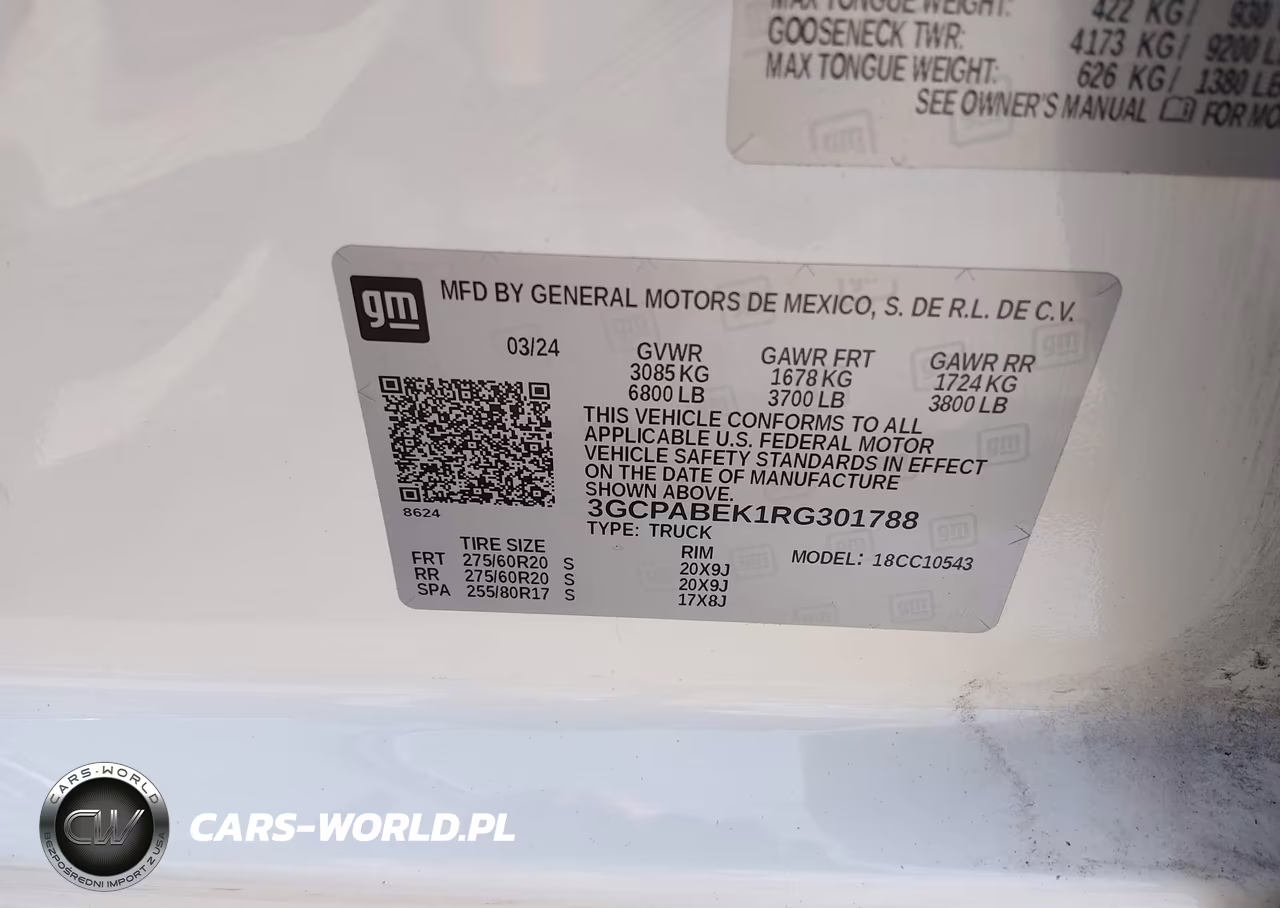 2024 Chevrolet Silverado 1500 2Wd Short Bed Custom VIN:3GCPABEK1RG301788 - 9