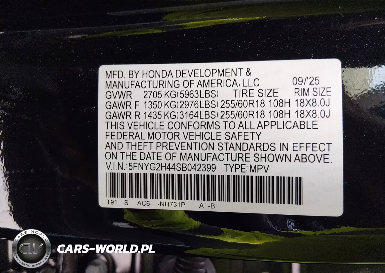 2025 Honda Pilot Ex-L VIN:5FNYG2H44SB042399 - 9
