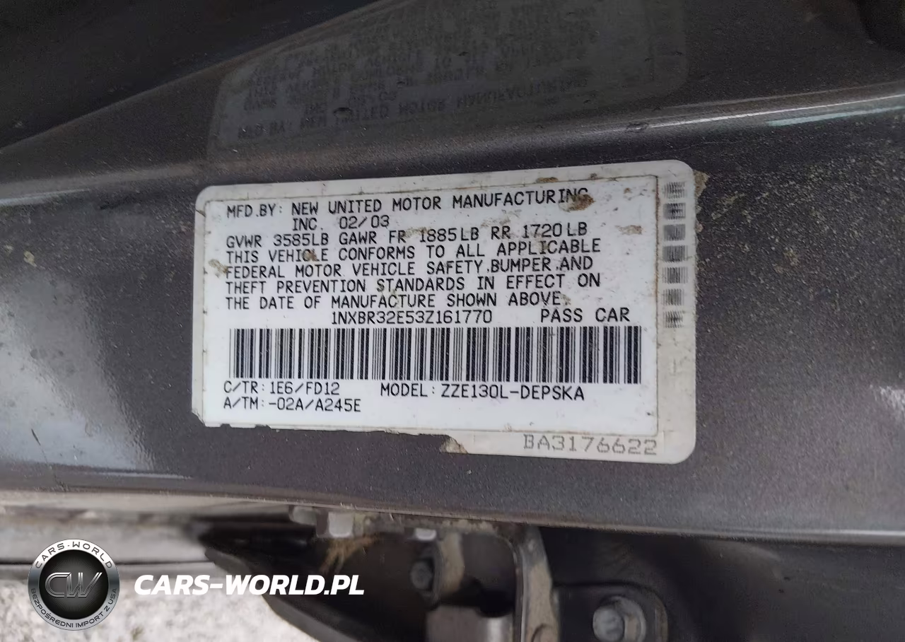 2003 Toyota Corolla S VIN:1NXBR32E53Z161770 - 9