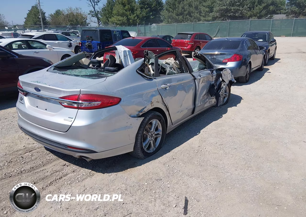 2018 Ford Fusion Se VIN:3FA6P0HD3JR229356 - 4