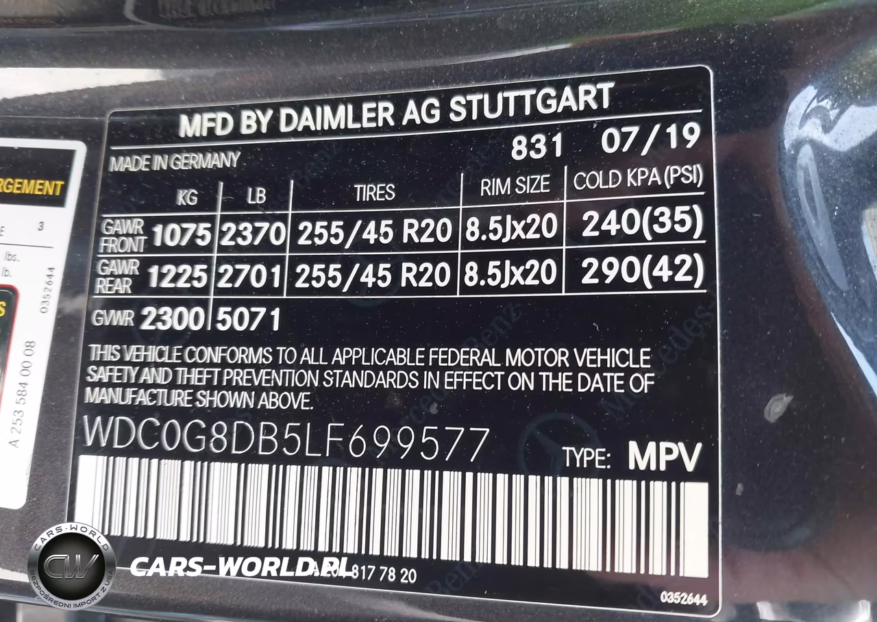 2020 Mercedes-Benz Glc 300 VIN:WDC0G8DB5LF699577 - 9