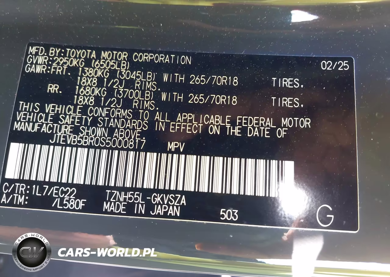 2025 Toyota 4Runner Hybrid Trd Pro VIN:JTEVB5BR0S5000817 - 9