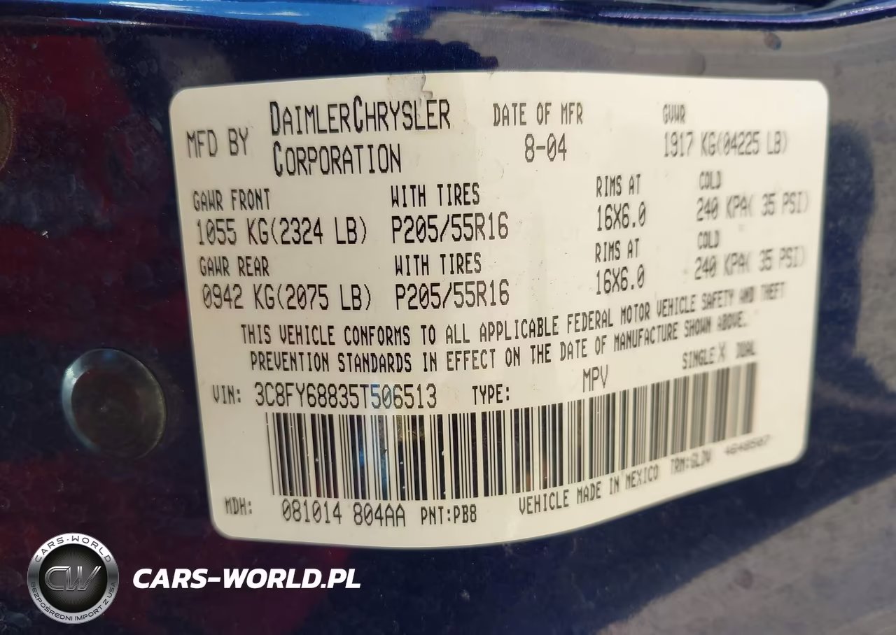 2005 Chrysler Pt Cruiser Limited VIN:3C8FY68835T506513 - 9