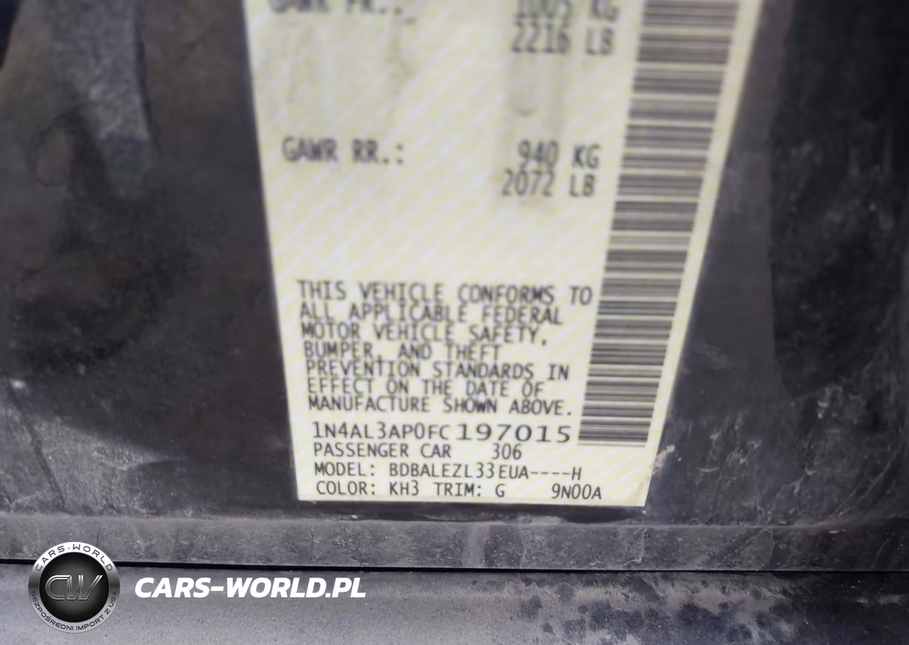 2015 Nissan Altima 2.5 S VIN:1N4AL3AP0FC197015 - 9