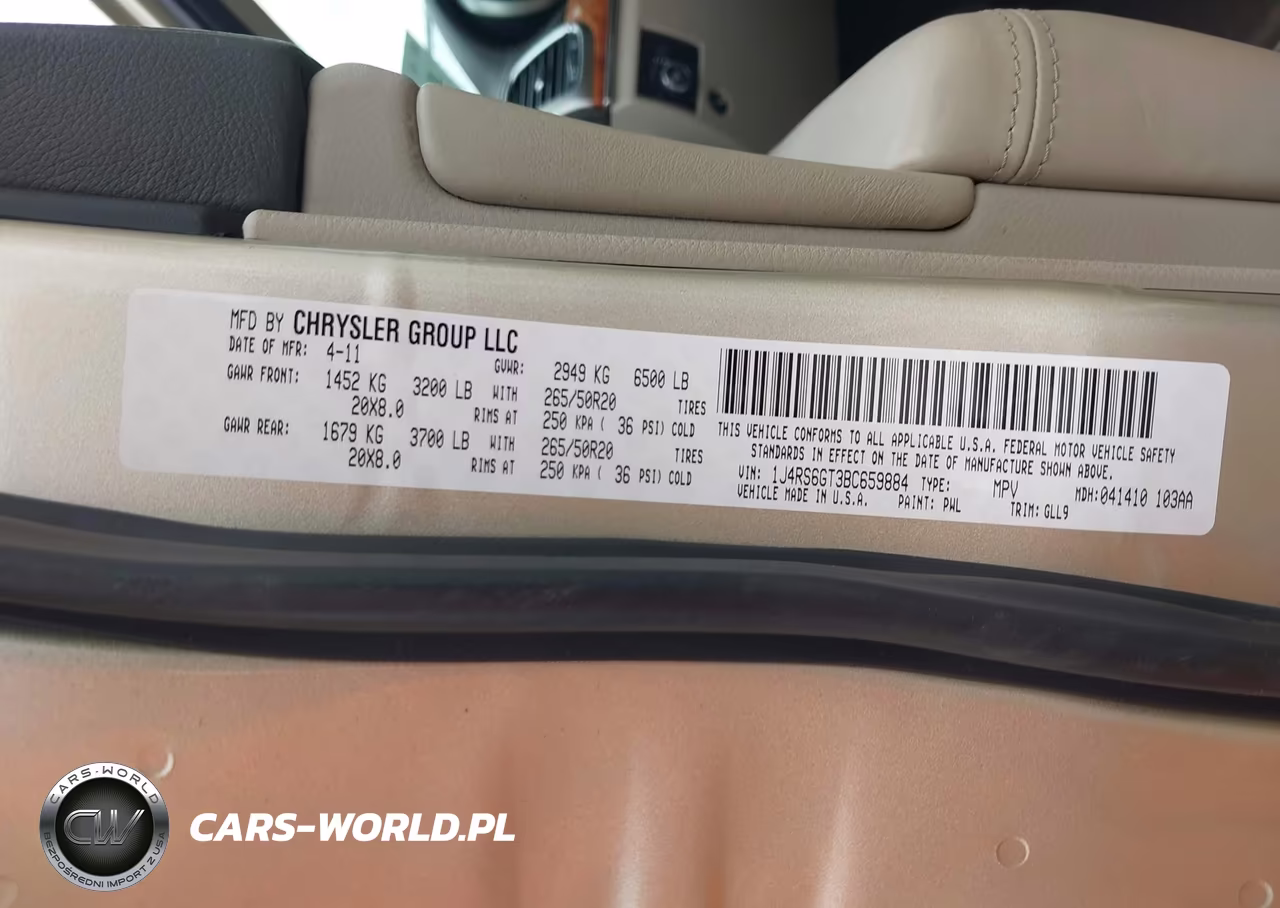 2011 Jeep Grand Cherokee Overland VIN:1J4RS6GT3BC659884 - 9