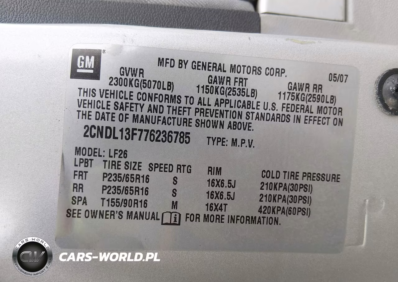 2007 Chevrolet Equinox Ls VIN:2CNDL13F776236785 - 9