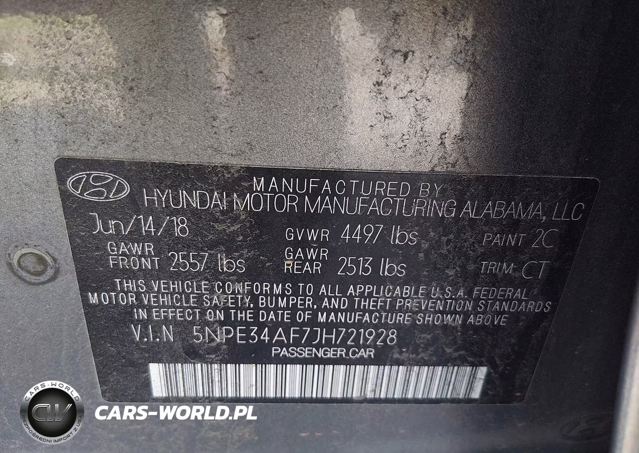 2018 Hyundai Sonata Sport+ VIN:5NPE34AF7JH721928 - 9