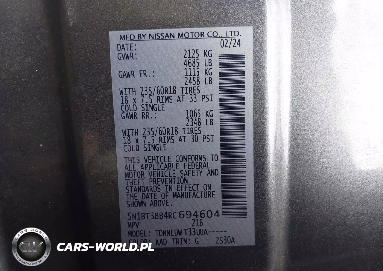 2024 Nissan Rogue Sv Intelligent Awd VIN:5N1BT3BB4RC694604 - 9