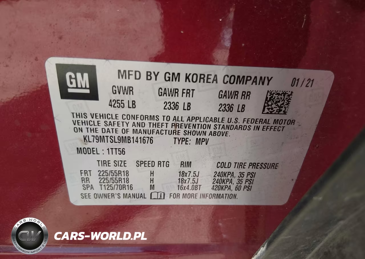 2021 Chevrolet Trailblazer Fwd Rs VIN:KL79MTSL9MB141676 - 9