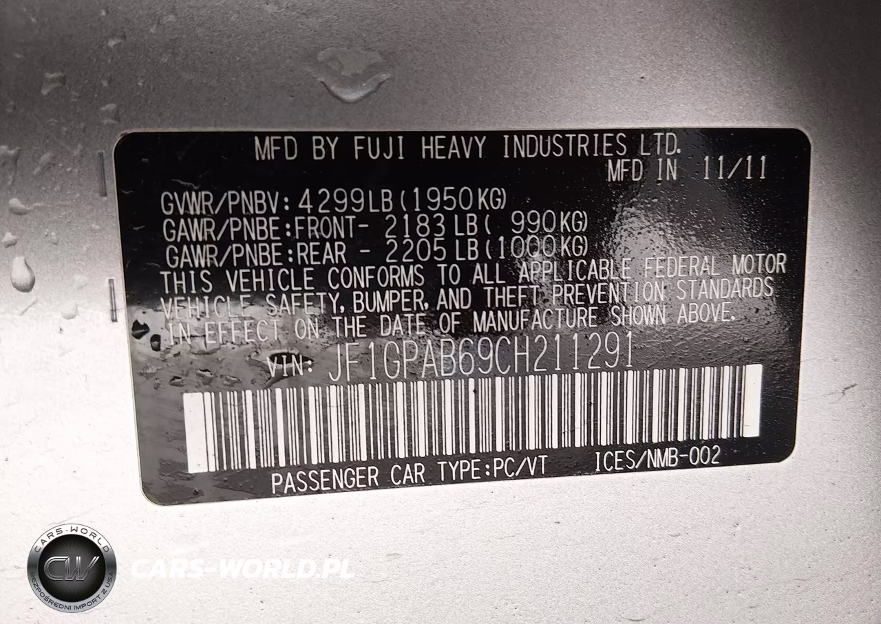 2012 Subaru Impreza 2.0I Premium VIN:JF1GPAB69CH211291 - 9