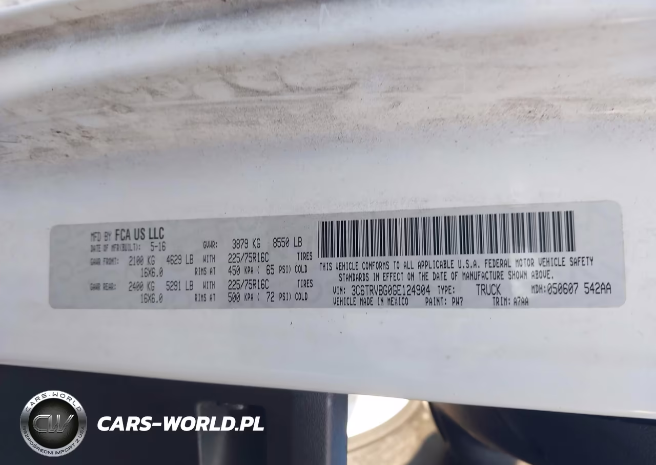 2016 Ram Promaster 1500 VIN:3C6TRVBG0GE124904 - 9
