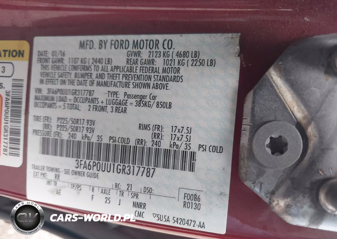 2016 Ford Fusion Hybrid S VIN:3FA6P0UU1GR317787 - 9