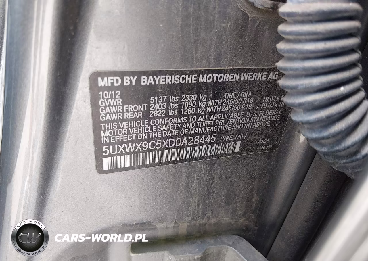 2013 BMW X3 xDrive28I VIN:5UXWX9C5XD0A28445 - 9