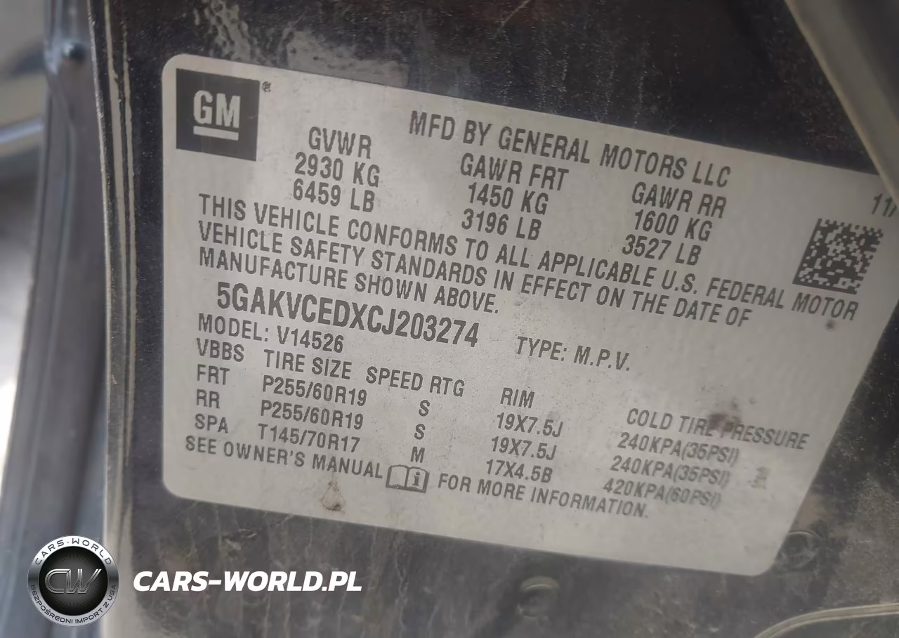 2012 Buick Enclave Leather VIN:5GAKVCEDXCJ203274 - 9