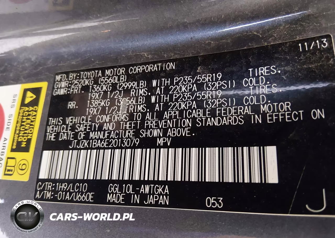 2014 Lexus Rx 350 VIN:JTJZK1BA6E2013079 - 9