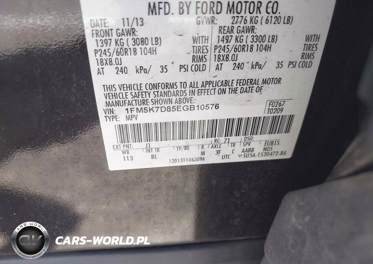 2014 Ford Explorer Xlt VIN:1FM5K7D85EGB10576 - 9